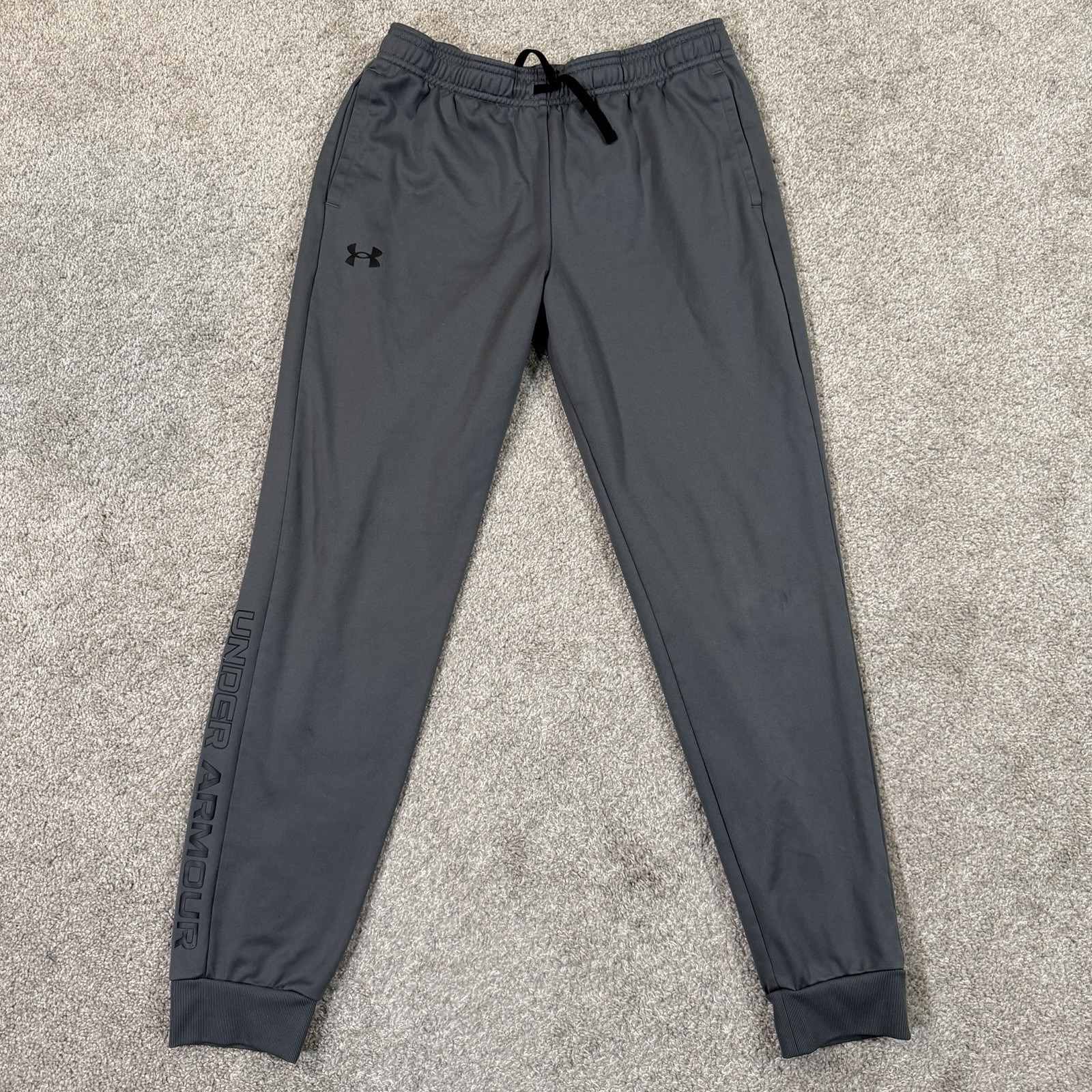 Under Armour Gray Joggers Youth Yxl Loose Fit Athletic Sweatpants Casual
